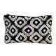 Black And White Beaded Indian Styled Clutch Purse